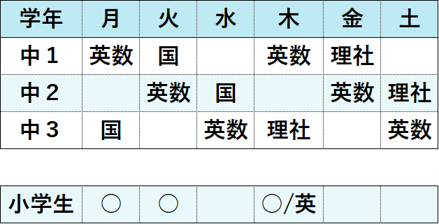 日程表